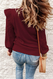 Fashion Casual Solid Patchwork O Neck Tops