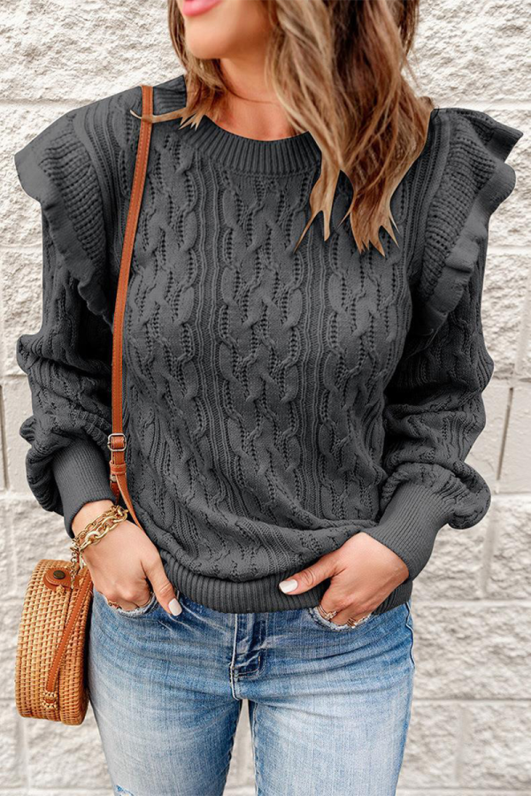 Fashion Casual Solid Patchwork O Neck Tops