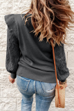 Fashion Casual Solid Patchwork O Neck Tops