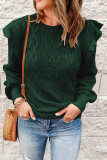Fashion Casual Solid Patchwork O Neck Tops