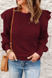 Fashion Casual Solid Patchwork O Neck Tops