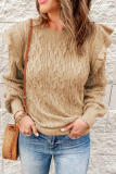 Fashion Casual Solid Patchwork O Neck Tops