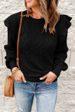 Fashion Casual Solid Patchwork O Neck Tops