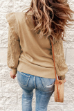 Fashion Casual Solid Patchwork O Neck Tops