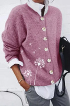 Party Print Patchwork V Neck Tops