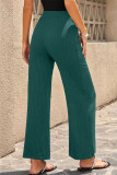Casual Solid Solid Color Straight Mid Waist Straight Solid Color Bottoms
