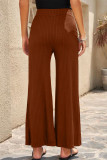 Casual Solid Solid Color Straight Mid Waist Straight Solid Color Bottoms