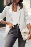Work Solid Solid Color Turn-back Collar Outerwear