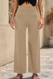 Casual Solid Solid Color Straight Mid Waist Straight Solid Color Bottoms