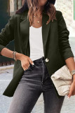 Work Solid Solid Color Turn-back Collar Outerwear