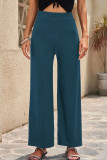 Casual Solid Solid Color Straight Mid Waist Straight Solid Color Bottoms