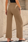 Casual Solid Solid Color Straight Mid Waist Straight Solid Color Bottoms