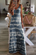 Casual Print Patchwork Spaghetti Strap Straight Dresses