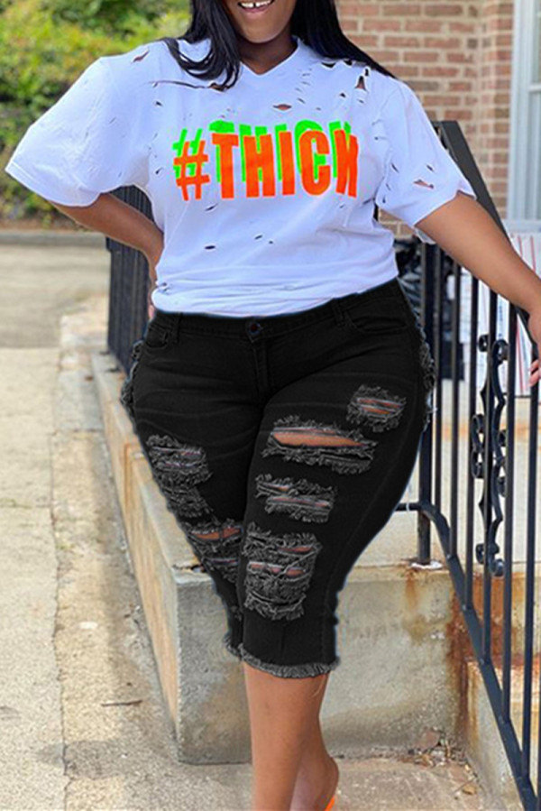 plus size ripped jeans