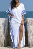 Fashion Vacation Solid Split Joint Swimwears Cover Up