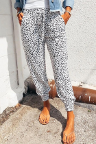 Street Print Skull Frenulum Loose Mid Waist Full Print Bottoms