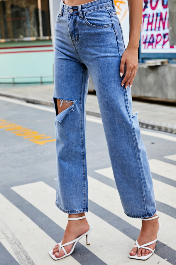 ripped jogging bottoms