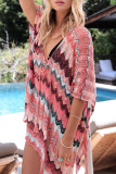 Fashion Vacation Patchwork Hollowed Out Swimwears Cover Up