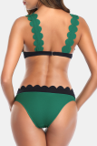 Vacation Patchwork Contrast Swimwears
