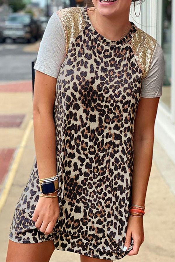 sequin leopard suit