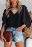 Fashion Casual Solid Patchwork Tops