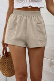 Fashion Casual Solid Pocket Loose Mid Waist Wide Leg Bottoms