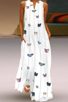 Fashion Sexy Print Split Joint V Neck Printed Dress Dresses