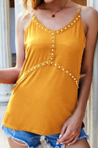 Fashion Casual Solid Split Joint V Neck Tops