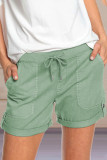 Casual Solid Split Joint Pocket Straight Solid Color Bottoms