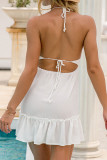 Fashion Vacation Solid Backless Swimwears Cover Up