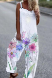 Casual Print Split Joint Loose Jumpsuits