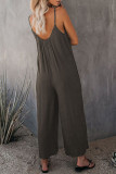 Casual Solid Spaghetti Strap Loose Jumpsuits(5 Colors)