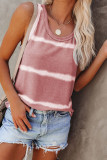 Fashion Casual Striped Patchwork O Neck Tops