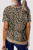 Casual Leopard Basic O Neck T-Shirts