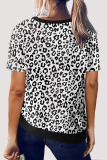 Casual Leopard Basic O Neck T-Shirts