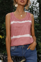 Casual Striped Basic O Neck Tops
