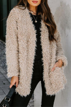 Fashion Casual Solid Pocket Basic Outerwear