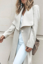 Casual Solid Patchwork Turndown Collar Outerwear(5 Colors)