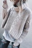 Fashion Casual Solid Pullovers Scarf Collar Tops