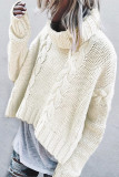 Fashion Casual Solid Pullovers Scarf Collar Tops