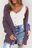 Casual Patchwork Pocket Tops Sweater