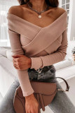 Fashion Sexy Solid V Neck Tops