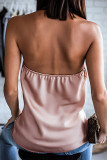 Fashion Sexy Solid Backless Halter Tops