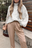 Casual Street Solid Solid Color Turtleneck Tops