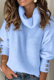Fashion Street Solid Pullovers Turtleneck Tops