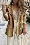 Sweet Elegant Solid Solid Color Turndown Collar Outerwear