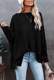 Casual Solid Solid Color Oblique Collar Sweaters(6 Colors)