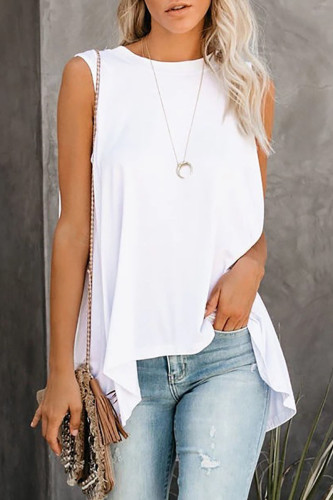 Fashion Simplicity Solid O Neck Tops