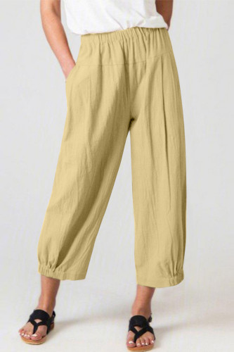 Casual Daily Solid Solid Color Loose High Waist Harlan Solid Color Bottoms
