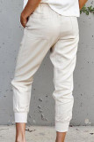 Fashion Casual Solid Patchwork Loose Mid Waist Pencil Bottoms